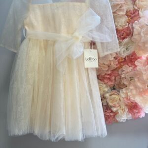 Kleid Bambolina Creme mit Tüll