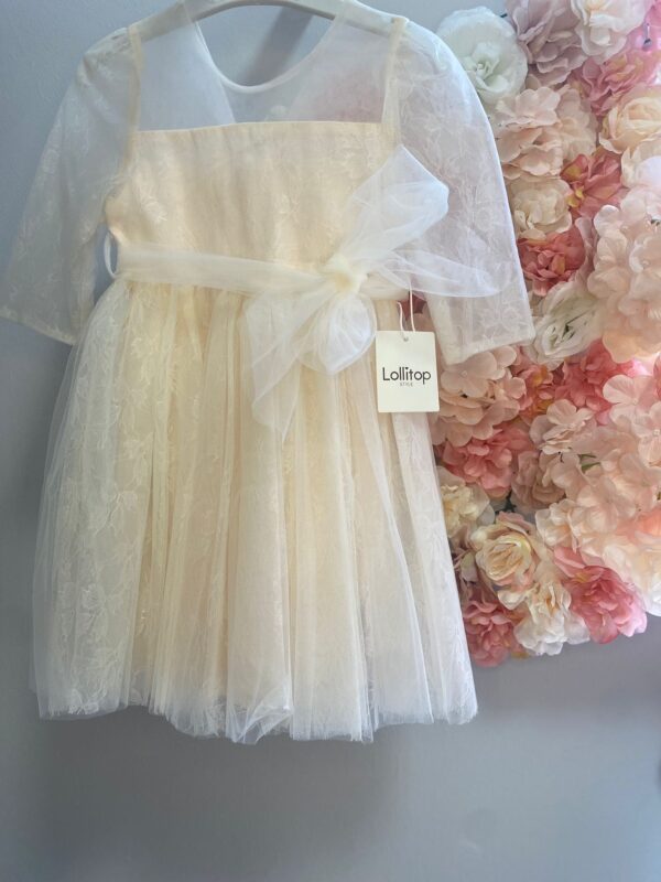 Kleid Bambolina Creme mit Tüll