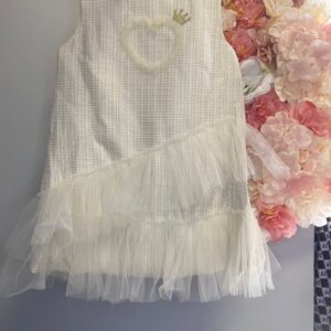 Kleid Principessa Creme Herz Tüll