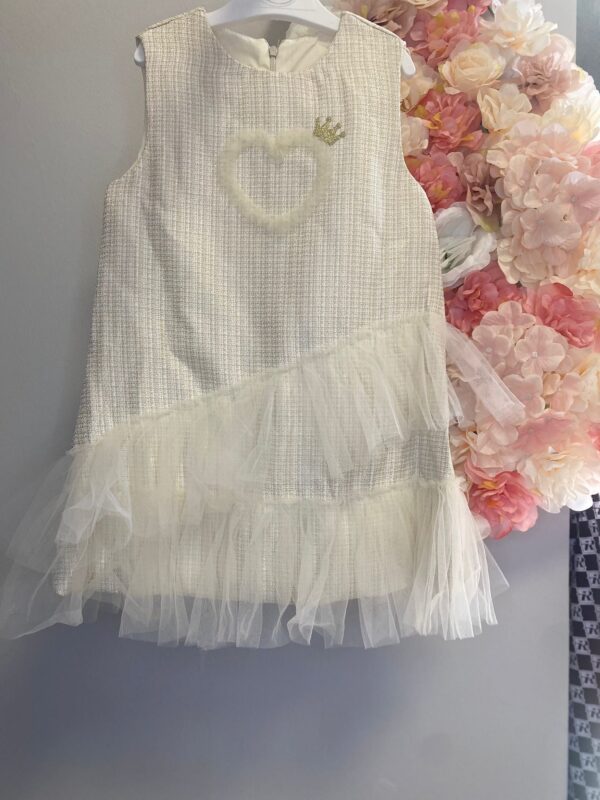 Kleid Principessa Creme Herz Tüll