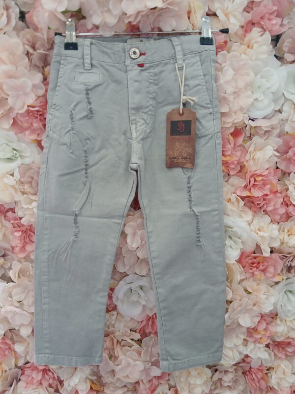 Destroyed Jeans Jungen Grau