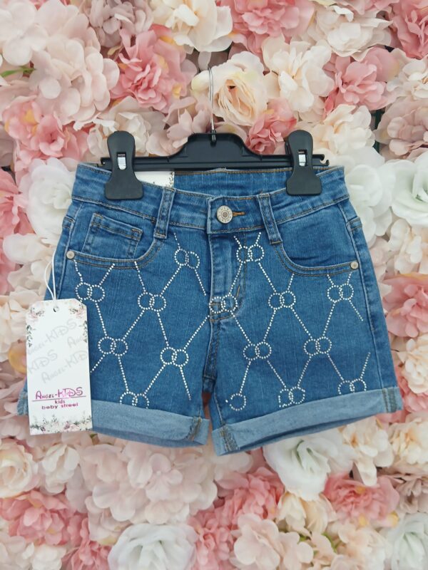 Jeans Shorts Mädchen Strass