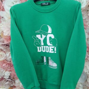 Sweatpullover Yo Dude ! Jungen Grün