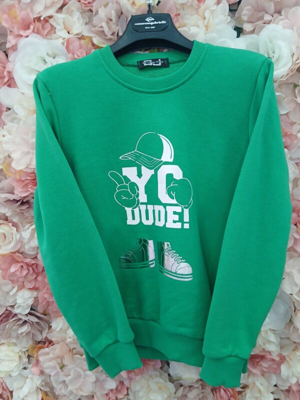 Sweatpullover Yo Dude ! Jungen Grün